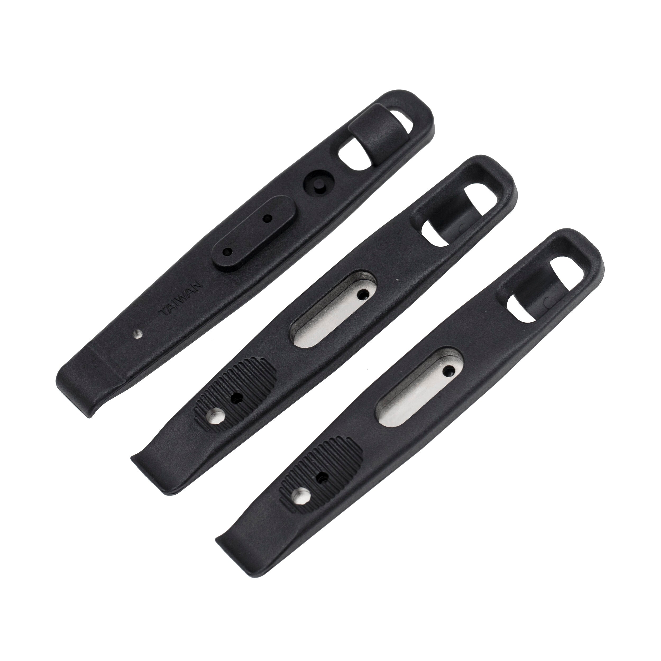 3 metal and plastic tire lever set