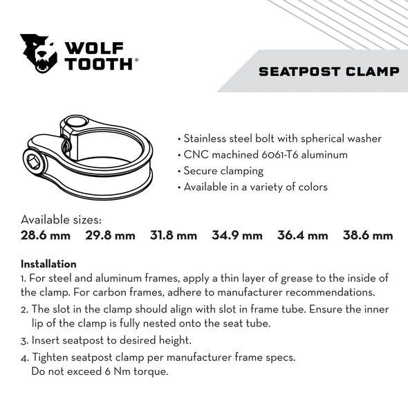 Wolf Tooth 34.9 mm seatpost clamp