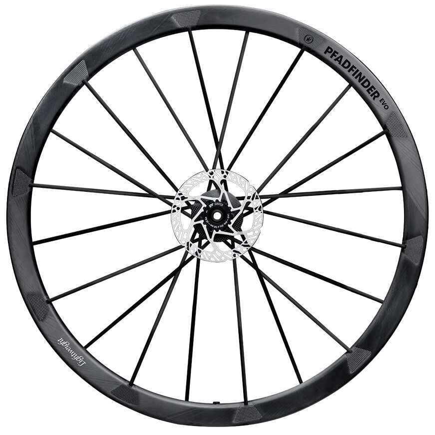 Lightweight Pfadfinder EVO Schwarz ED Carbon tubeless Disc front wheel